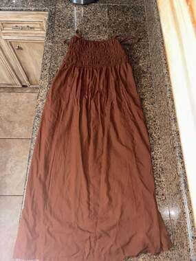 Old Navy Rust Smocked Bodice Cami Maxi Dress Size Medium